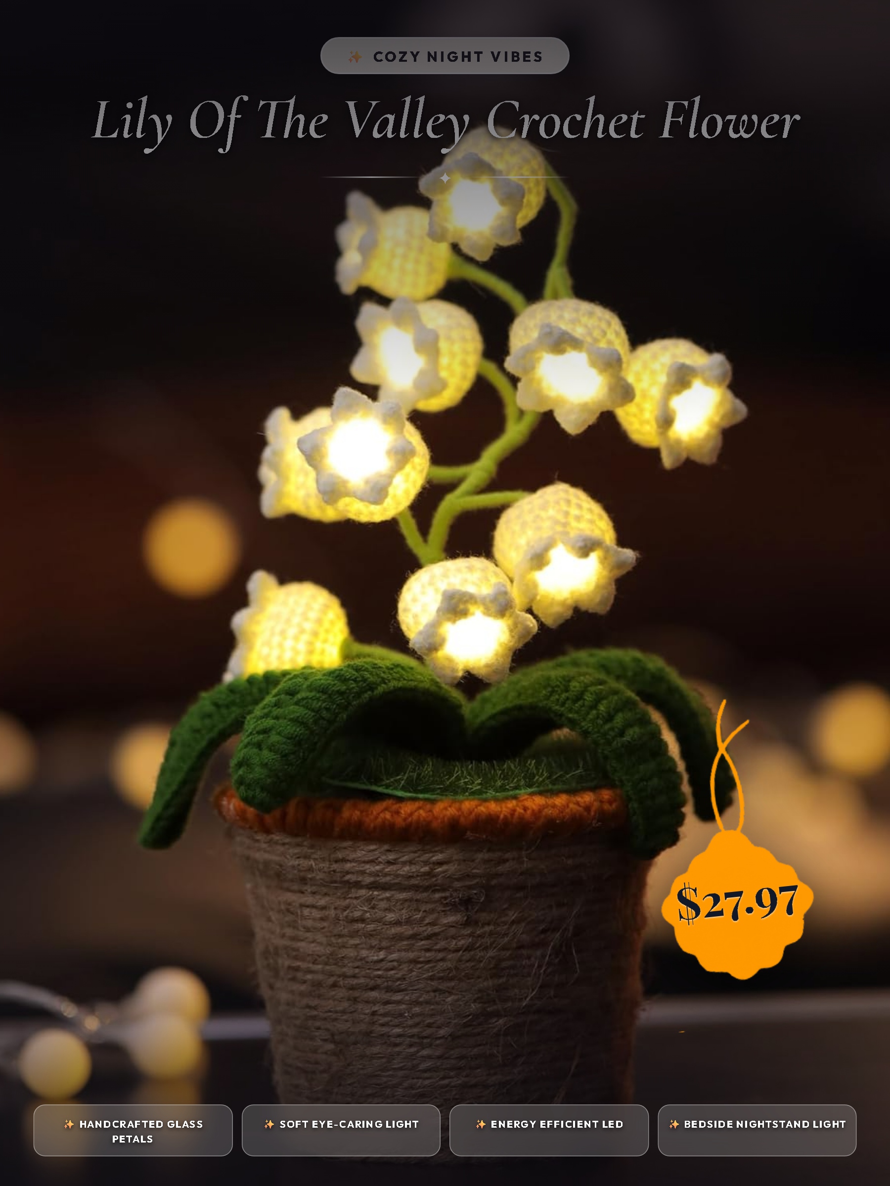 Lily of the Valley Crochet Flower